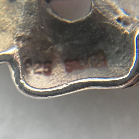 VTG Sterling Silver 925 Marcasite & Round Pink CZ Flower Leaf Foliage Brooch - Picture 9 of 16